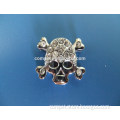 Produce Zinc Alloy 18MM DIY Diamante Rhinestone Skull Slide Charms
